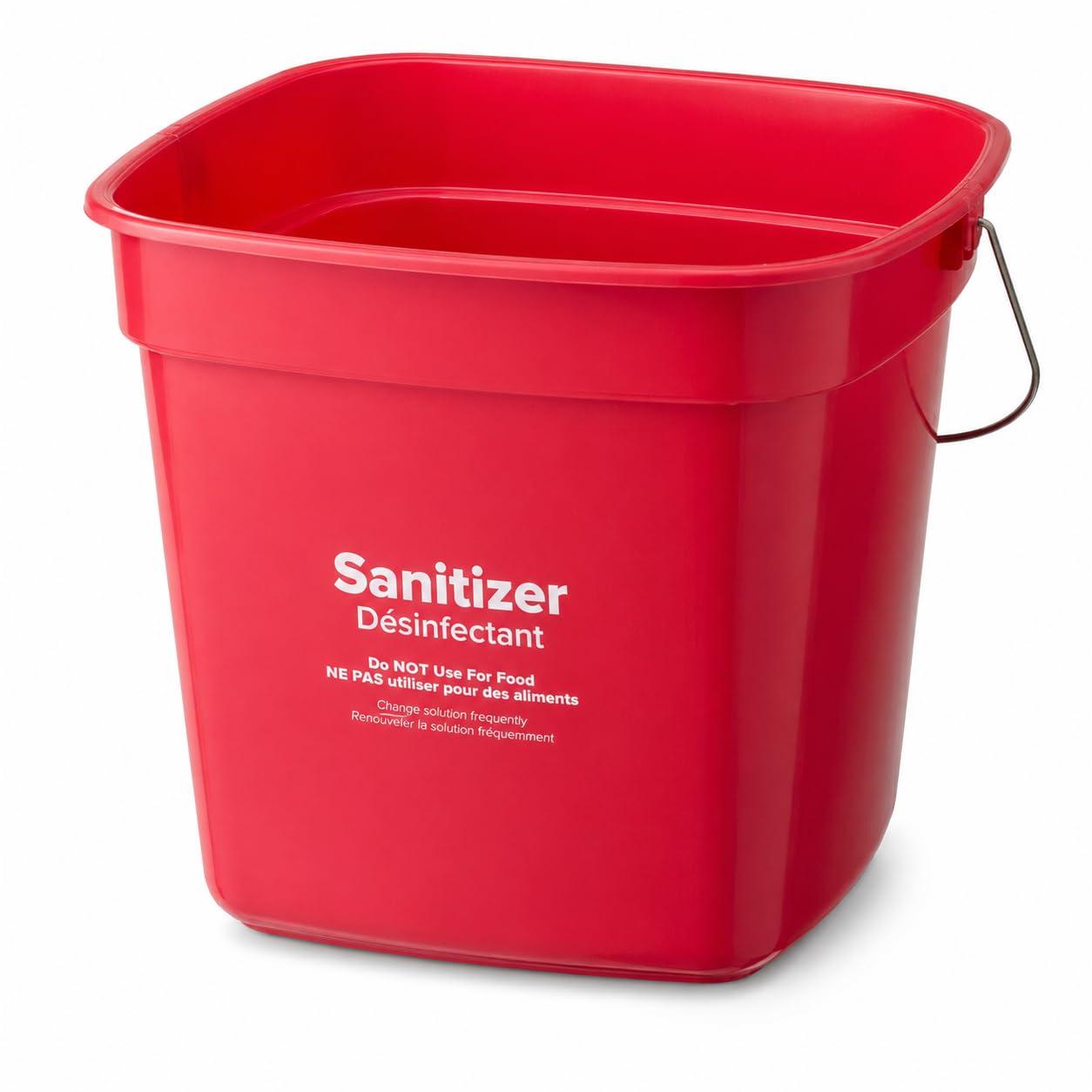 10 Qt. Red Sanitizing Pail by Glownary – 10.0 quarts, Plastic, Red, Model 10qt-san-red-4pk