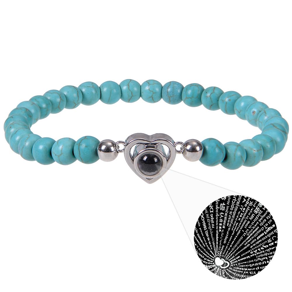 Pulsera 7 Chakras, Pulsera De Proyección De Corazón De Cristal De Piedra Preciosa Natural, Joyería Energética Para Mujeres Y Hombres.