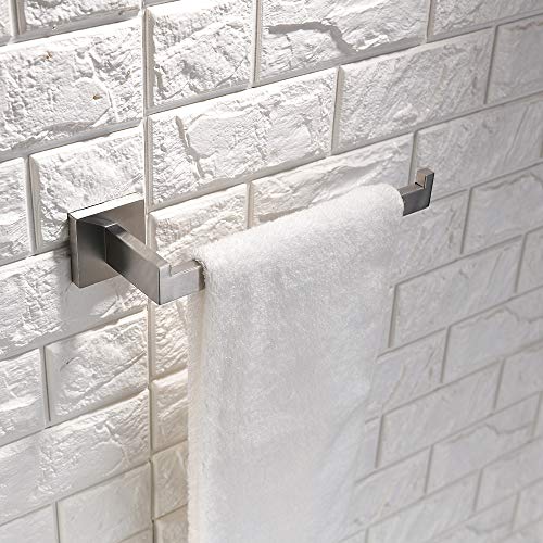 TNOMS Bathroom Hand Towel Holder Square Towel Bar Towel Ring Hanger Wall Mount,SUS304 Stainless Stee - //coolthings.us