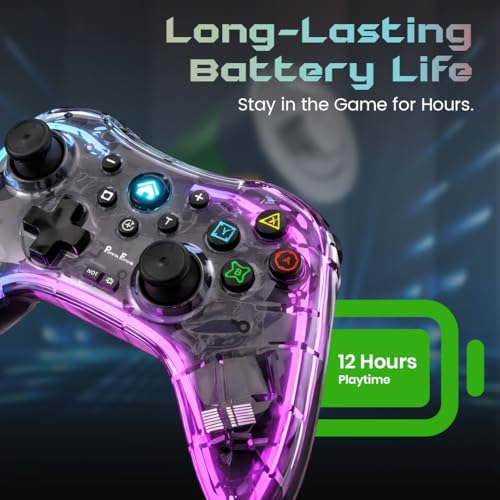 Image of PunnkFunnk Gaming Controller Lite Wireless Bluetooth Gamepad for Android, iOS, PC & Smart TV with Turbo Function, Ergonomic Grip, Rechargeable Battery (X1 Pro Wireless)