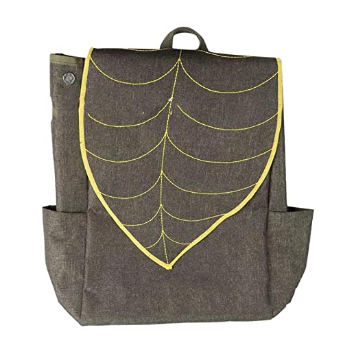 Mochila de Viaje de Cuero de Corcho Verde, Bolso de Hombro de Lona con Forma de Hoja con Tapa abatible para Viajes al Aire Libre de Primavera Mochila Informal con Cremallera y Bolsillos Laterales