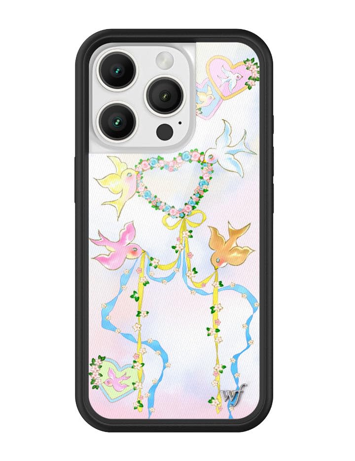 Image of Wildflower Cases - iPhone 16 Pro Compatible - Dove Diaries | Impact-Certified 6.5 ft Drop Protection Case, Raised Protective Bumper, Cute Aesthetic Design, Women-Owned Small Business