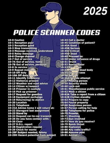 Police Scanner Codes : Patrol Police Officers, Deputies, Constables, and Dispatchers: 2025 Weekly Planner