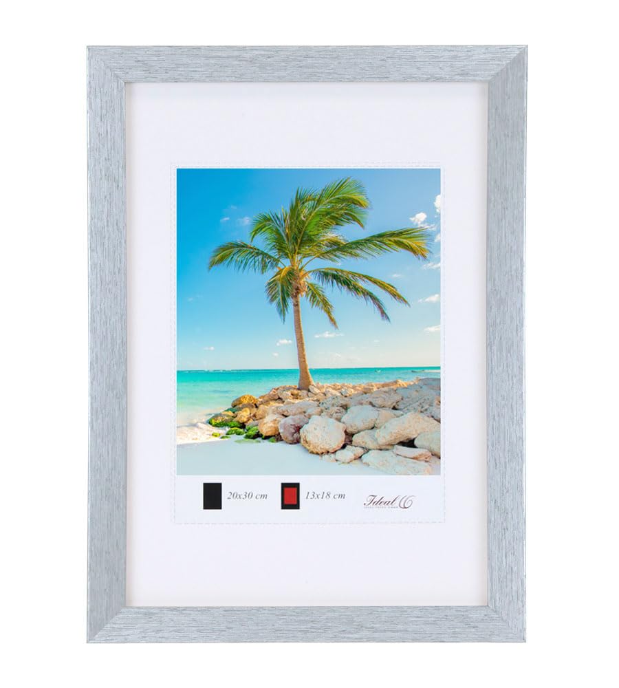 Holz Bilderrahmen Plexi Lifestyle Foto Rahmen Collage Wanddeko Poster HR25: Farbe: Silber | Format: 30x30