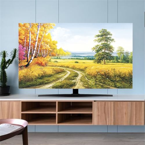 Copertura TV Antipolvere Paesaggio Copri Televisore Cover TV TV Protezione TV Universale Elastica Custodia Protettiva TV 55inch Campo