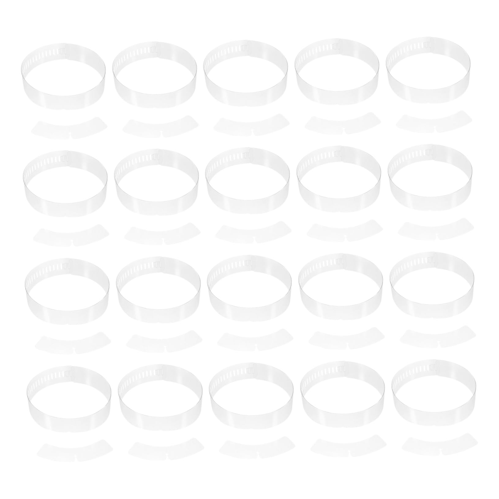 Beavorty 200pcs Shirt Collar Strips Plastic Fixing Strips for Blouse Smooth Edges with Butterfly Clips Essential Shirt Accessories for Enhanced Collar Shape