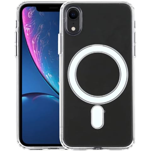 EKAM Magsafe compatible case for iPhone XR - 6.1 Inch - MagSafe PC & TPU Clear Phone Case Built in Magnets and raised edges to protect the camera cover for iPhone XR Cover