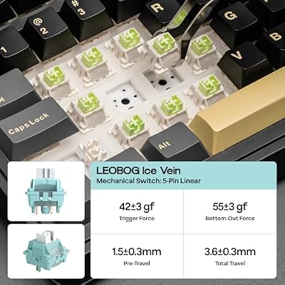 EPOMAKER X Aula EA75 MAX Wireless Gaming Keyboard with Screen & Knob+Cream Marble 47gf Gaming Keyboard Switches