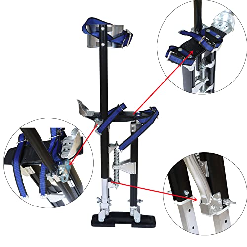 Waltyotur 24-40 Inch Drywall Stilts Grade Adjustable Auminum Tool Stilt For Painting Or Cleaning - Black #TOP3