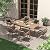 JOIVI Outdoor Dining Set for 6, 7-Piece Patio Table and Chairs Set, Patio Outdoor Furniture Set with Extendable Dining Table for Porch, Deck, Bistro, Backyard, Garden, Black