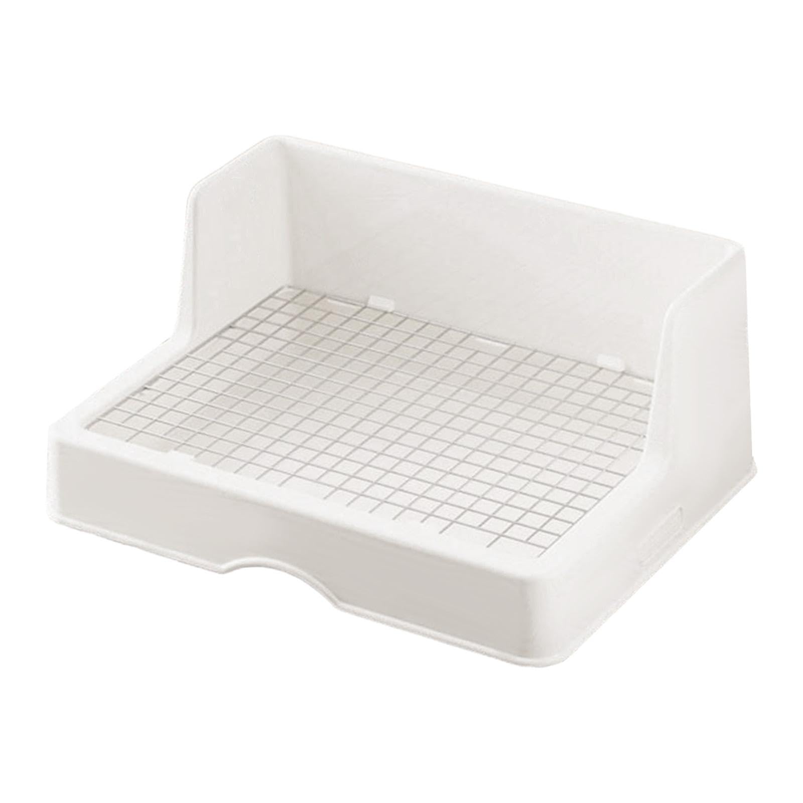 Fenteer Caja de para Conejos con Rejilla, Bandeja para Mascotas, Cama esquinera, Orinal para hámsteres, Chinchillas y Otros Animales pequeños, Cuadrícula Pequeña