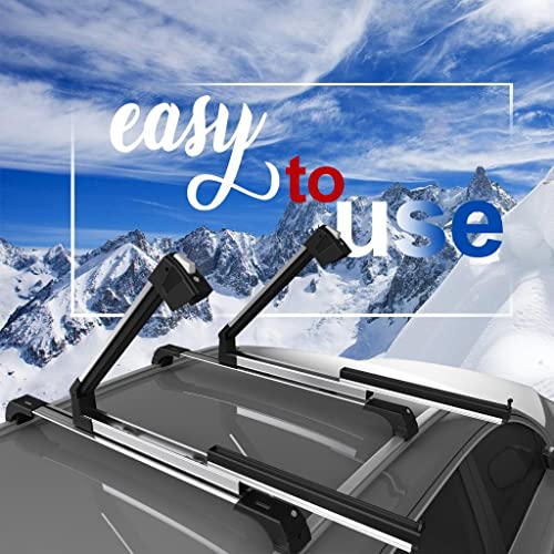 Porte-Skis Coulissant 6 Skis avec Barres de Toit Opel Combo E Départ Ski Famille - 2