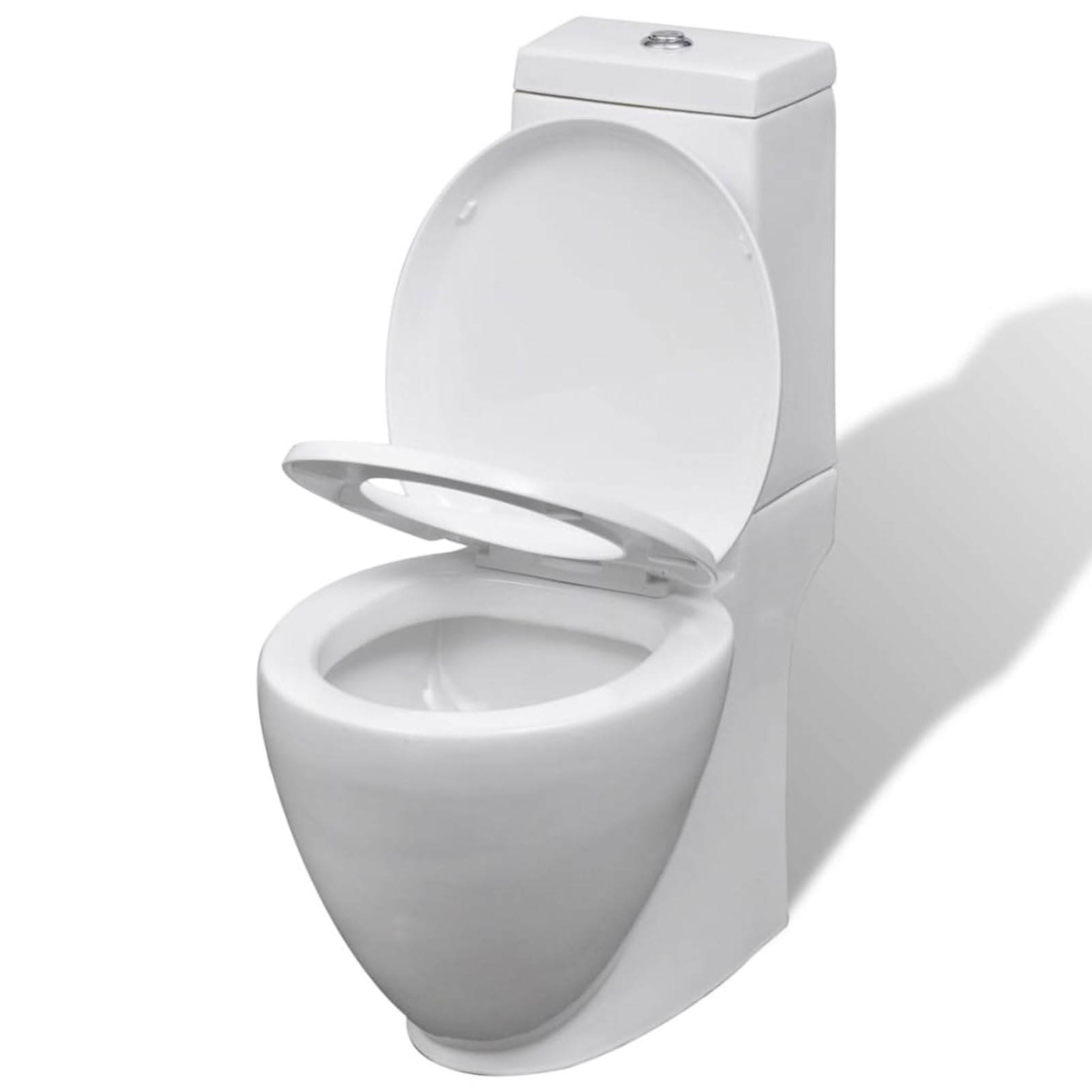 Set Toilette e Bidè in Ceramica Bianca,Set Toilette da Campeggio,Portatile e Supporto Lavamani,Mobili da Interni/Esterni-270566