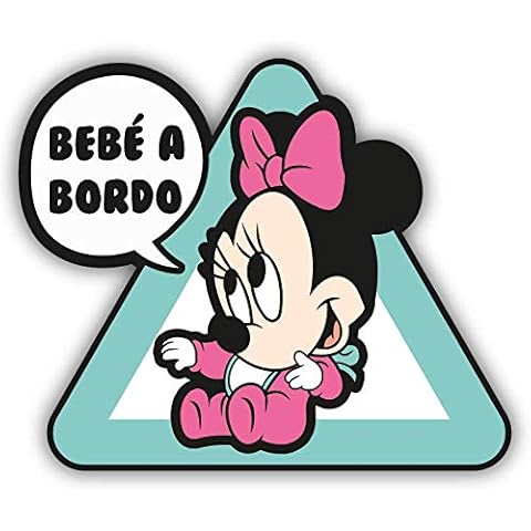CUAC REVOLUTION Pegatina Bebe A Bordo Minnie Vinilo Impreso Cover