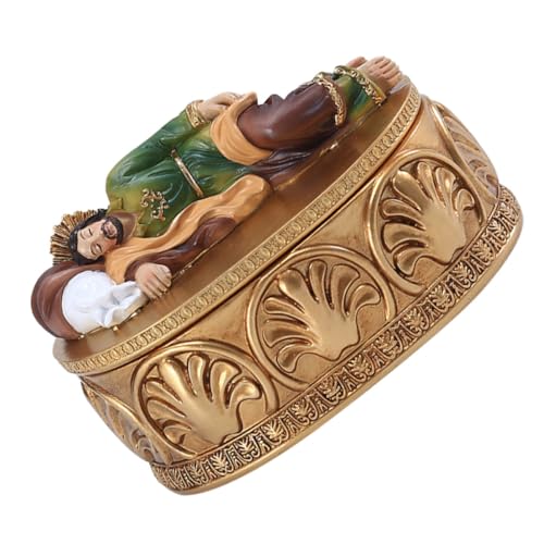iplusmile Joyero de Escritorio Diseño de Tapa, Caja para Guardar Anillos y Accesorios, Contenedor de Joyas para Uso en Gabinete y Cajón Color