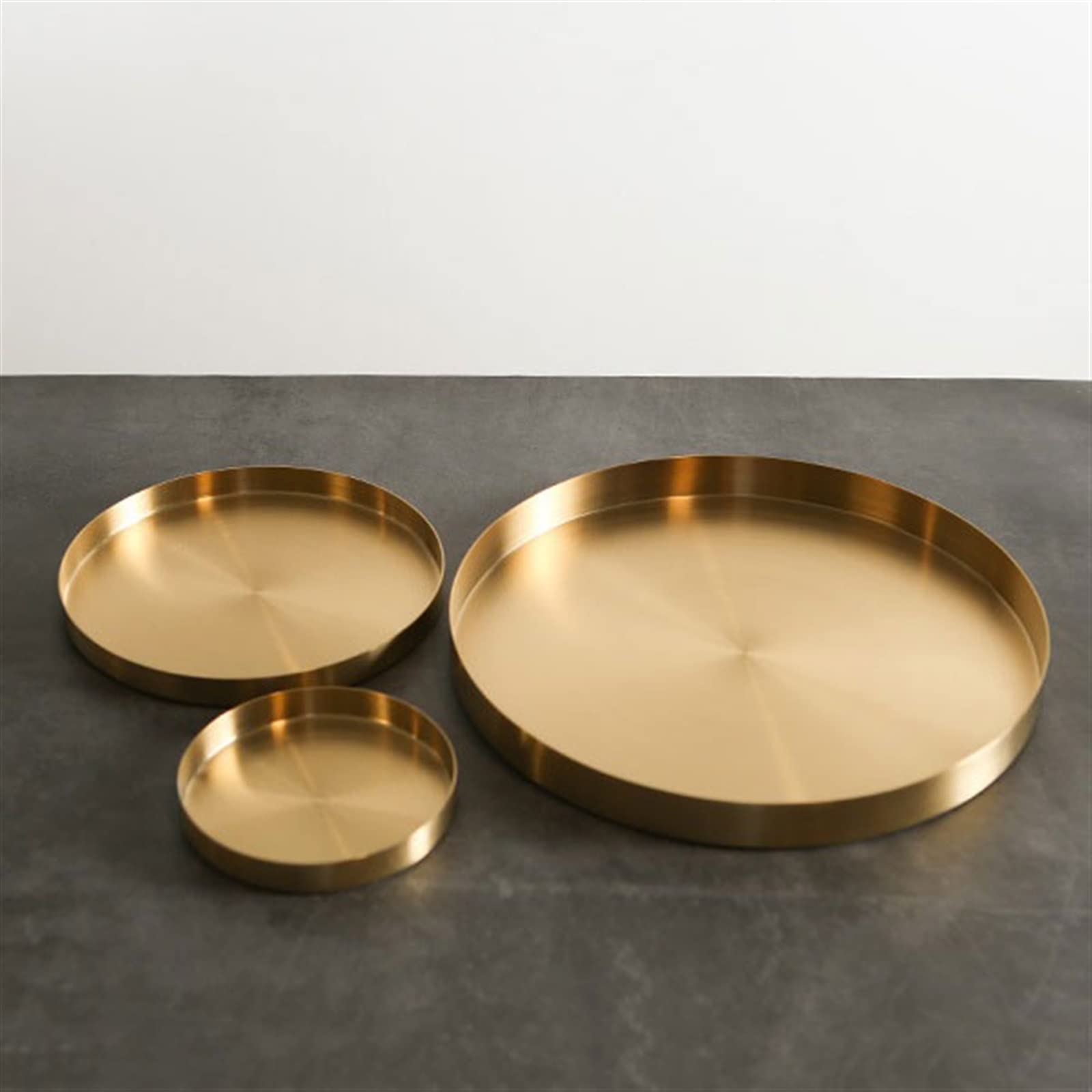 Plato Bandeja Circular Simple y práctica, Bandeja de Almacenamiento Multifuncional, Bandeja de exhibición de Joyas, Adornos de Escritorio Decorativo(Grande)