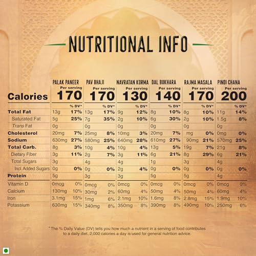 Image of Kitchens of India Ready To Eat Dinner Variety Pack of 6 - 10 Ounces, Authentic Vegetarian Indian Food, Gluten-Free