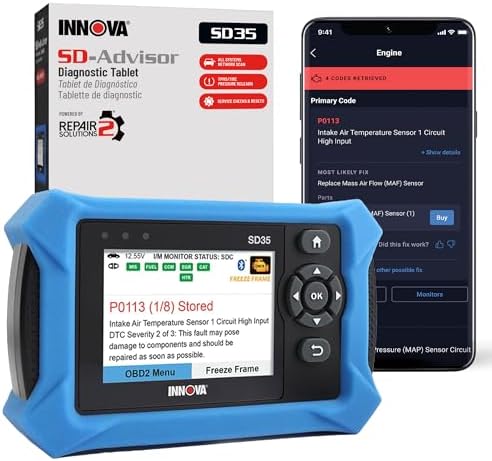 Innova SD35 OBD2 Scanner – ABS, SRS, TPMS & Check Engine Code Reader, Live Data, All System Diagnostics, Compatible with Most Vehicles