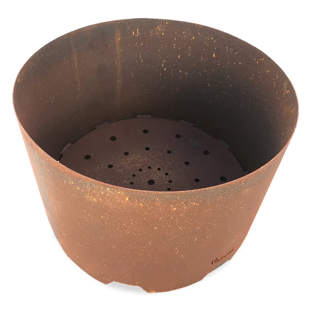 Volcann Circular Garden and Patio Fire Pit Brazier - Firewood Log Wood Fireplace Grill Barbecues Compact Cooking for Travel, Camping, Hiking, Fire, Incinerator, Camp, Bonfire