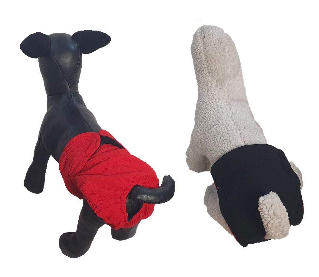 Kitty & The Woof Gang Red and Black Reversible Handmade Washable/Reusable Dog Sanitary Pants for Female Dogs & Male Dogs with Health Issues - XL – (22-25) X 10.5 X 17.5 (B08WLYQG1M) Amazon Price History, Amazon Price Tracker