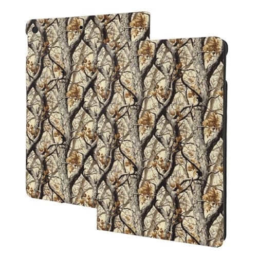 Étui pour iPad 10.2 branches rétro - Coque à rabat compatible iPad 9e 8e 7e génération