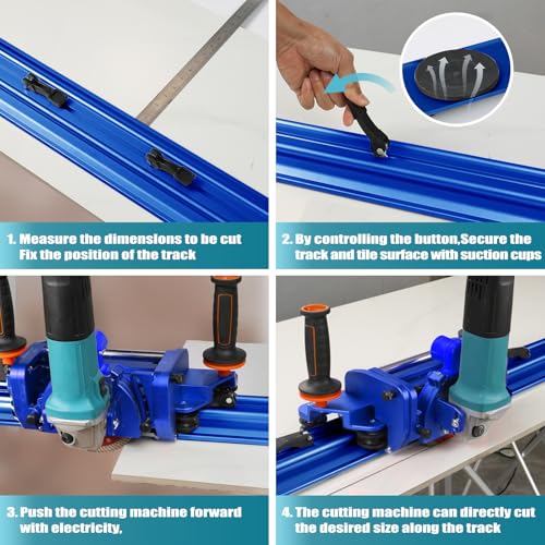 Image of Electric Orbital Angle Grinder Tile Cutter for Large Ceramic Porcelain Tiles Up to 124 inches, Precise Ceramic Tile Cutting Tool Including pumps(Grinder not included)