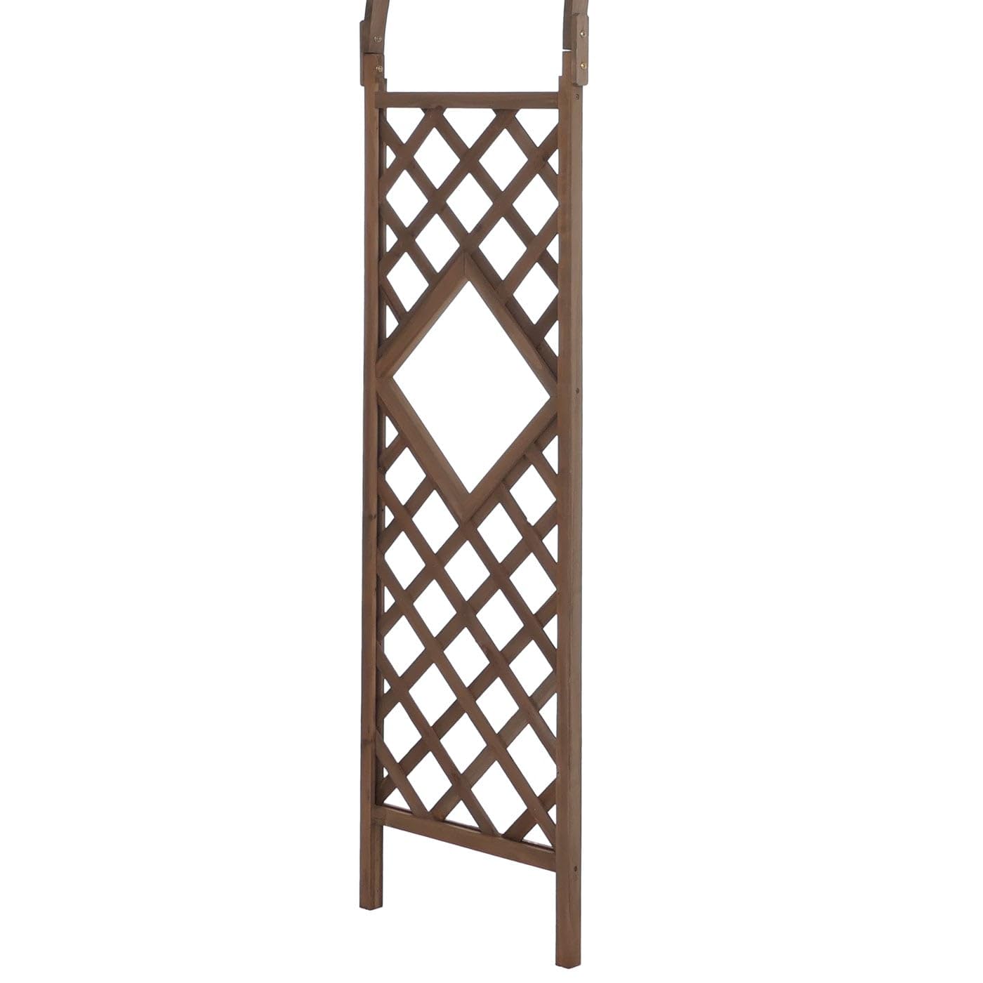 Mendler Rosenbogen HWC-Q20, Rankgitter Rosenspalier Rankhilfe Torbogen Garten Holz FSC®-Zertifiziert 210x126x60cm - Dunkelbraun