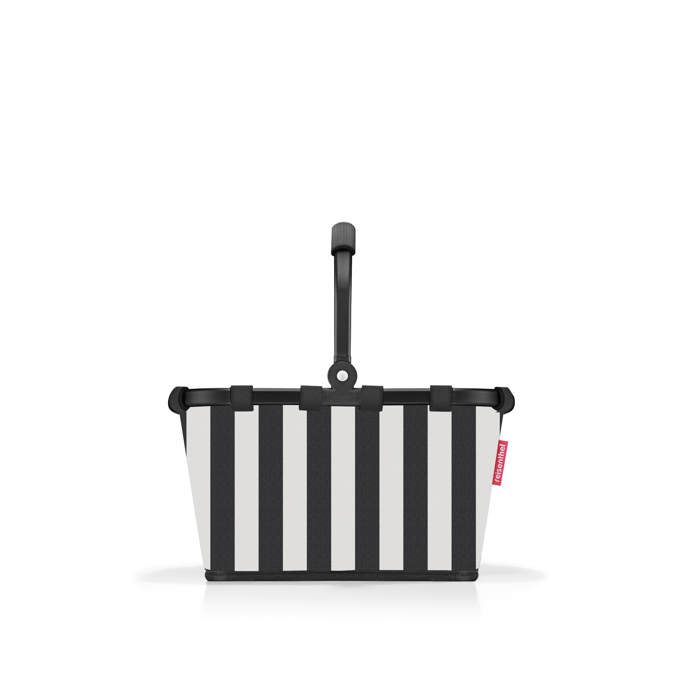 reisenthel carrybag XS summerstripes Black - Sturdy Shopping Basket with Practical Inner Pocket - Elegant and Water-Repellent Design