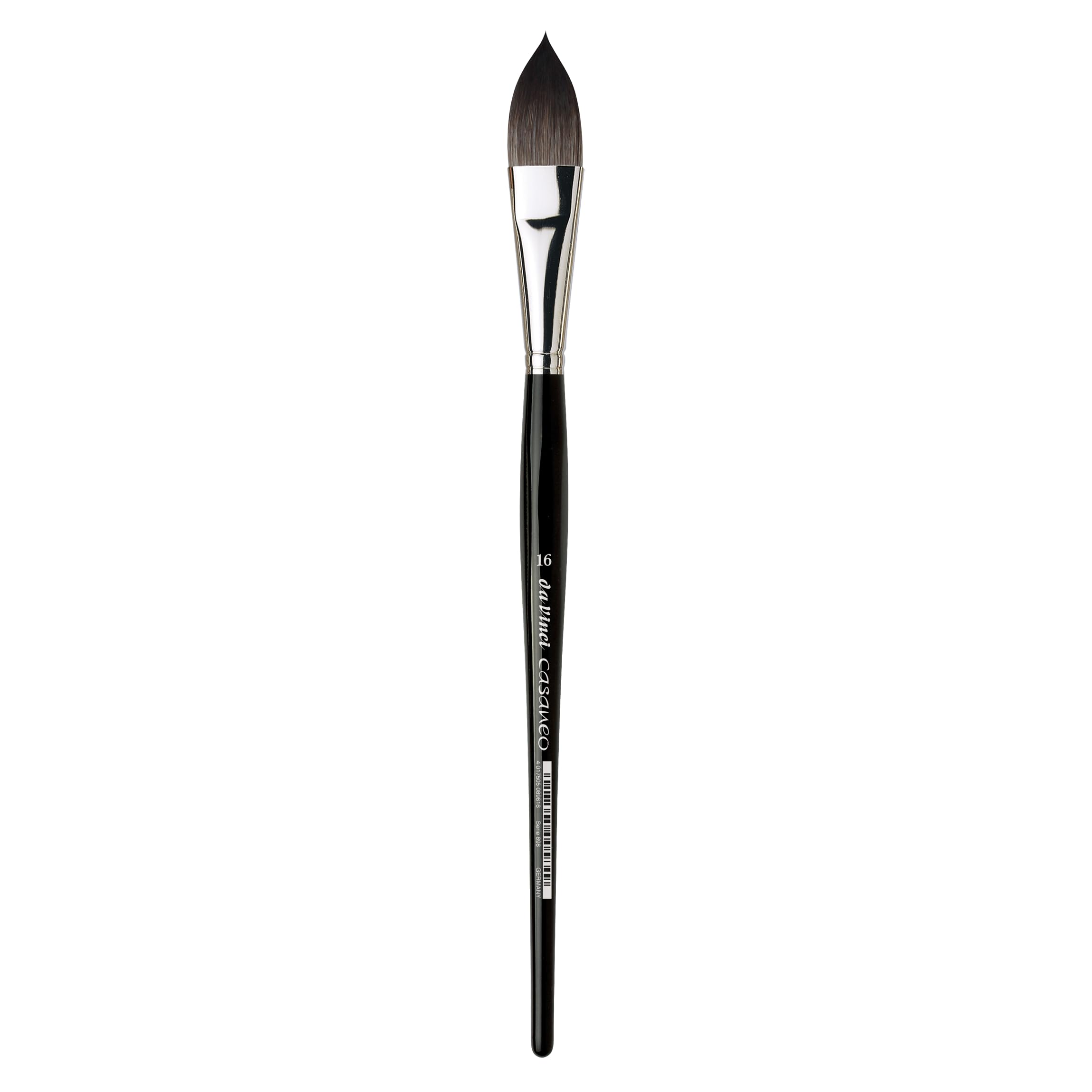 da Vinci, CASANEO, wash brush, synthetic fibres, artist's brush, watercolour painting, liquid acrylic paints, made in Germany, pointed oval, size 16