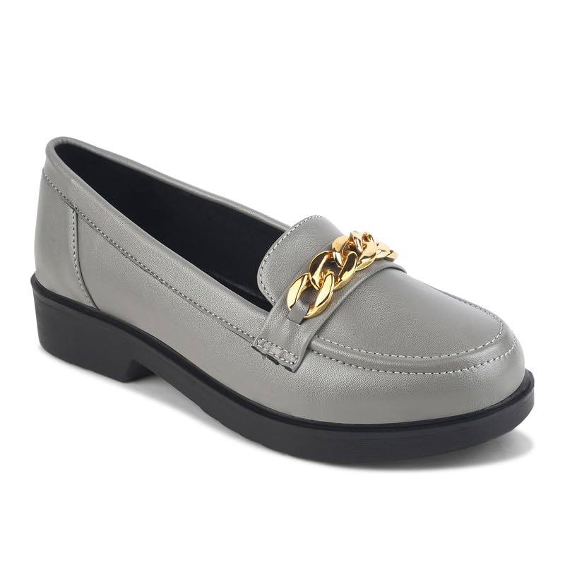 Ladies Loafers with Chain Detailed | Comfortable and Trendy Slip-On Mules Wedges Women Footwear-image-7