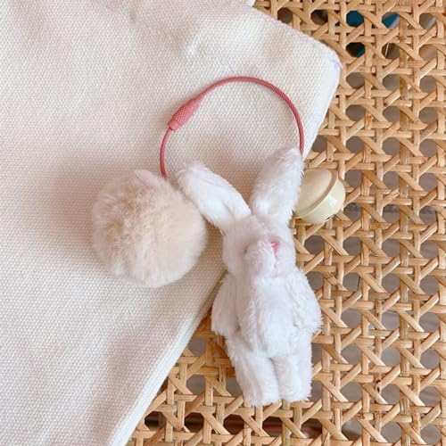 NATOSU 4 Stück 4.5cm Mini Kaninchen, Plüschhase Geschenk für Enkelin Puppenhauszubehör Mini-Kaninchen mit Gelenk,Ostern deko,DIY-Dekoration, Bekleidungsmaterial Zubehör für Kinder