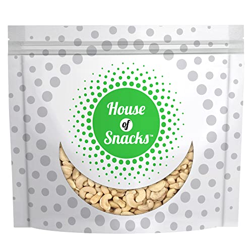 House Of Snacks Raw Cashews - Unroasted & Unsalted Cashews - Whole Cashews For Snacking, Cooking - Rich In Proteins, Vitamins, Omega Fats - Vegan, Keto, Paleo-Friendly - No Gluten, Non-Gmo - 5 Lbs Bag #TOP21