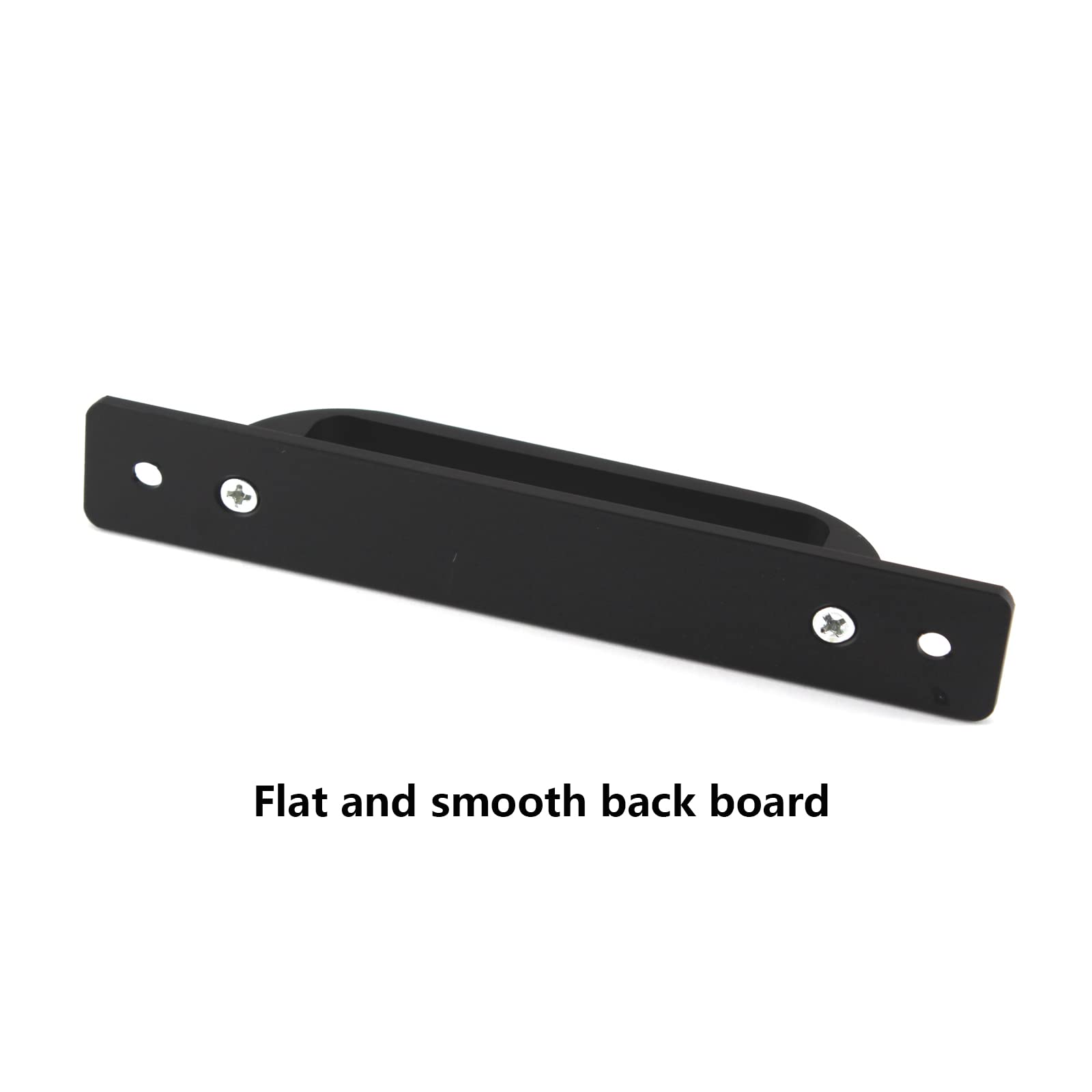 Zerniple Length 147mm Aluminum Alloy Sliding Door Plate Handle Barn Door Pull Handles Black Door Knobs with Self Tapping Screw (Pack of 6) - Image 3