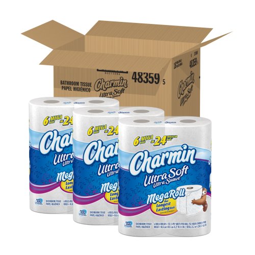 Image of Charmin Ultra Soft, Mega Rolls, 6 Count Packs (Pack of 3) 18 Total Rolls