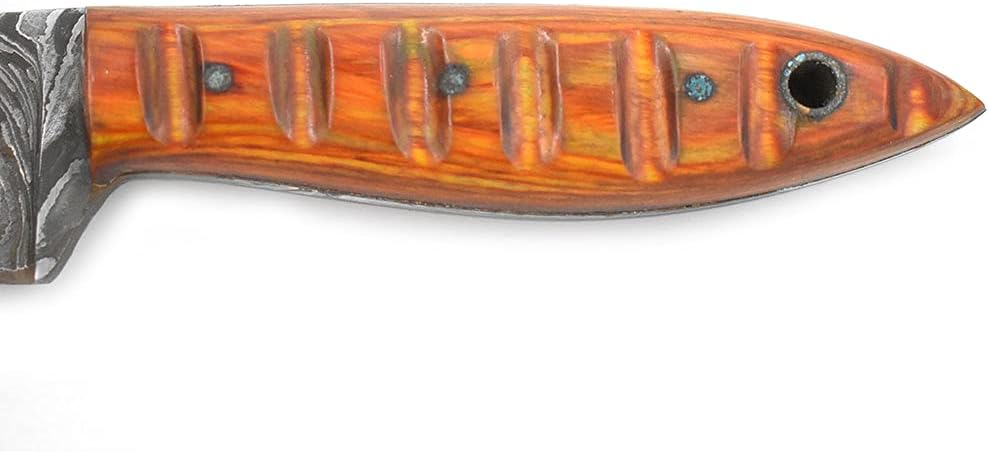 Wild Turkey Handmade Collection Fixed Blade Real-Damascus-Blade Mini Hunting Knife