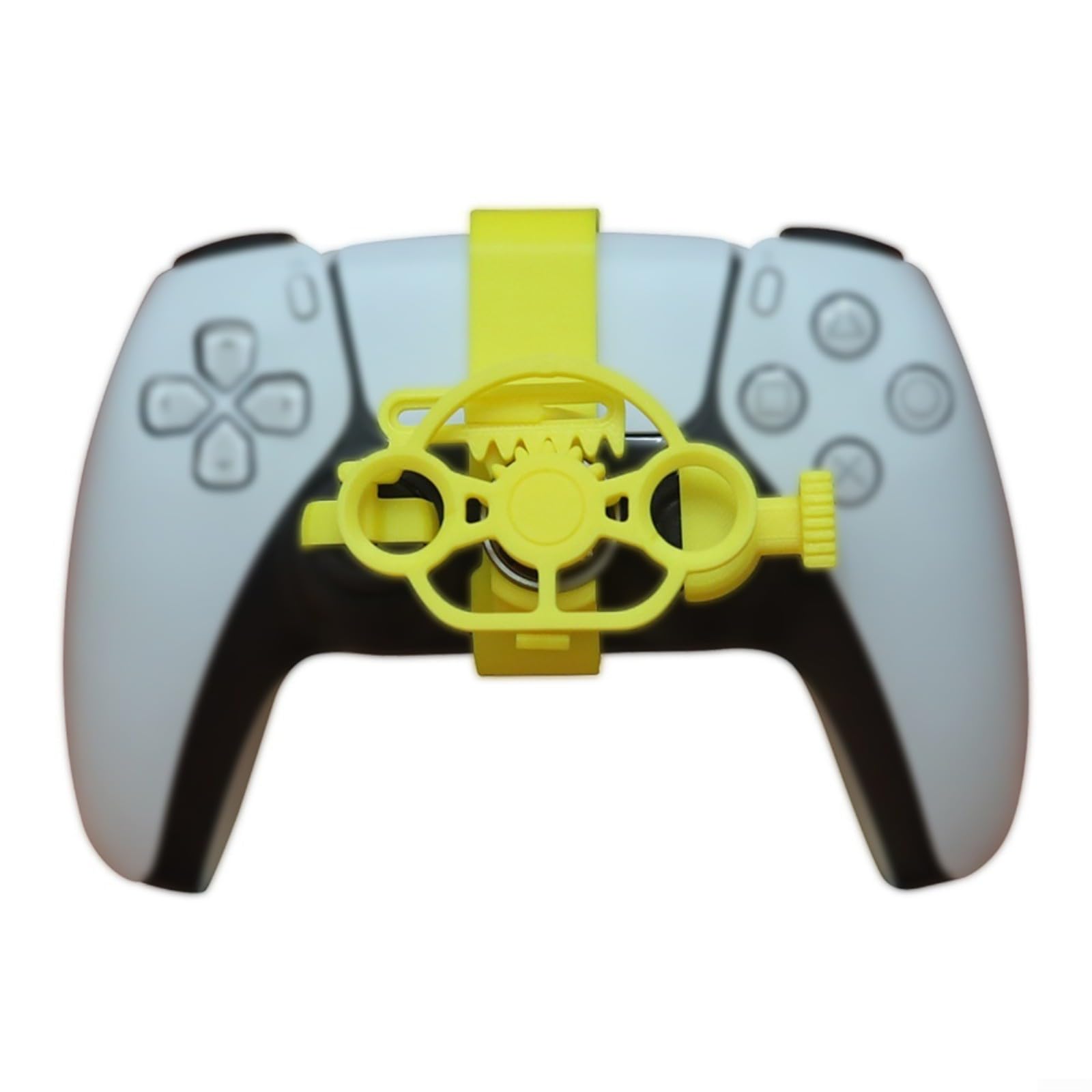 Gettimore Volante 3D per PS5, manico compatto per controller di videogiochi, simulazione realistica, materiale, verde (bianco)