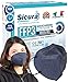 10x CE-zertifizierte FFP3 Masken Blau mit Schwarzen Gummibänder Made in Italy mit aufgedrucktem SICURA-Logo PFE ≥99% BFE ≥99% SANIFIZIERT einzeln versiegelt ISO 13485 und 9001 zertifiziert