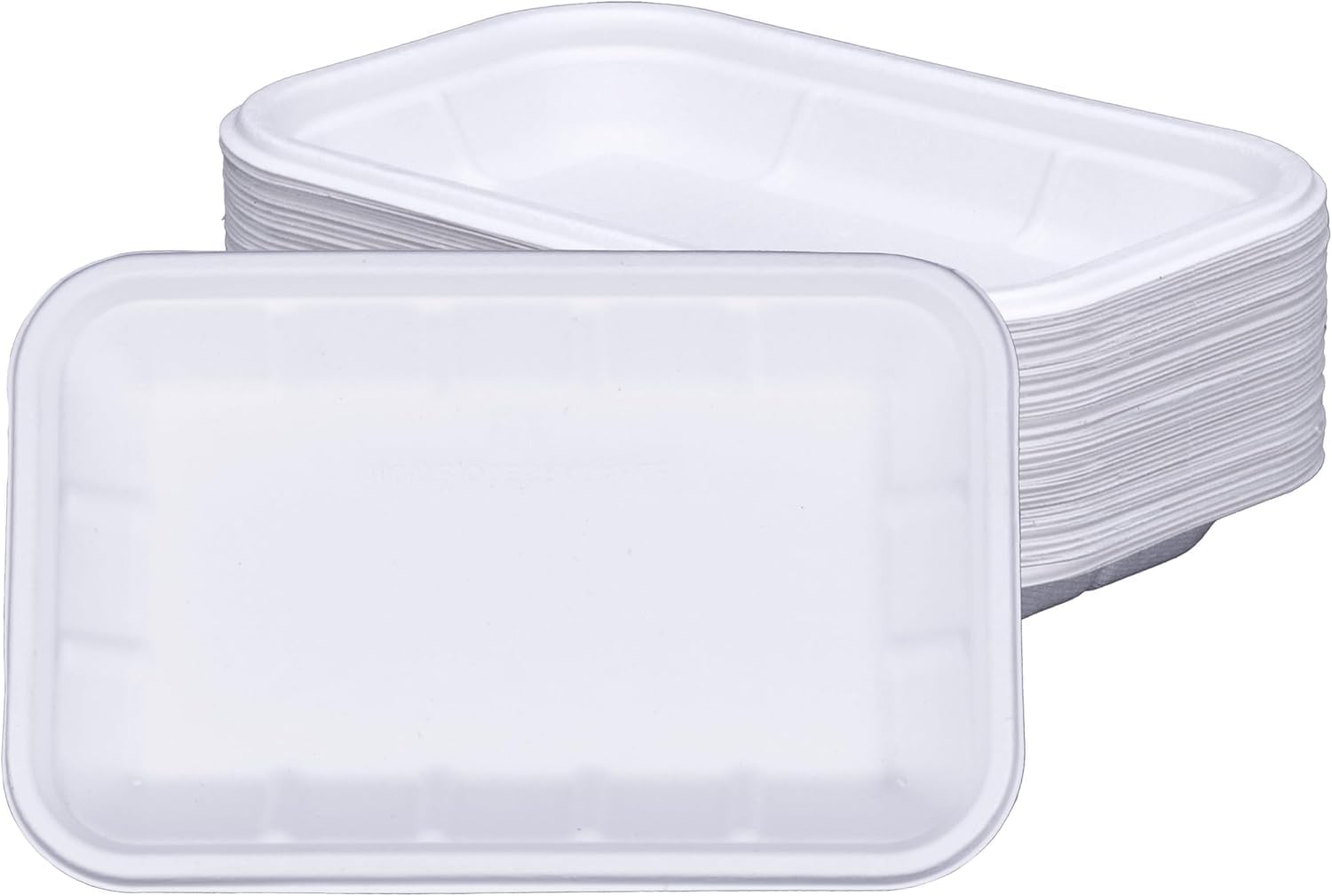 BioGreenPaper | 9 Inch 3-Compartment Square Plates 100 Pcs | Biodegradable, Disposable, Eco-Friendly For Party,Wedding And Catering | Biodegradable Sugarcane Bagasse (Pack of 100)