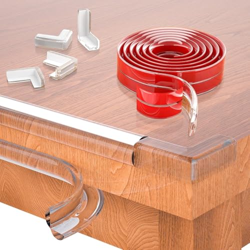 Image of 5-Meter Silicone Edge Protector Strip with 4-Corner | Baby Corner Guards for Sharp Edges | Table, Bed & Furniture Safety Protectors | Baby Proofing Corner Guards & Edge Safety for Sharp Edges