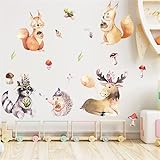 Forest Styles Dibujos animados Altura Pegatina Medida Grabación para habitación de niños Dormitorio Altura Medidor Partido Pegatinas Decoración Animal