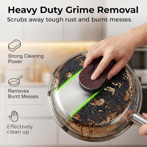 Image of Magic Cleaning Sponges Eraser, 2026 New Non-Scratch Dual-Sided Sponges, Multi-Functional Non Scratch Scrub Sponge for Kitchen Bathroom Wall Floor Sink Tub Stain Removal (15pcs)