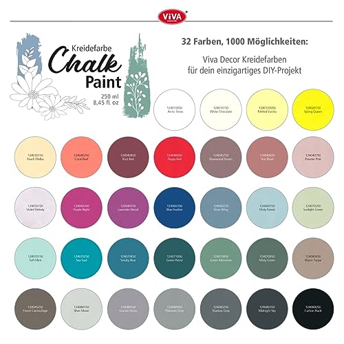 Viva Decor Chalk-Paint - Powder Pink - Rosa 250ml - Kreidefarbe für Möbel, Wand und Deko, Mattes Finish, Hochpigmentiert… – Ansicht 3