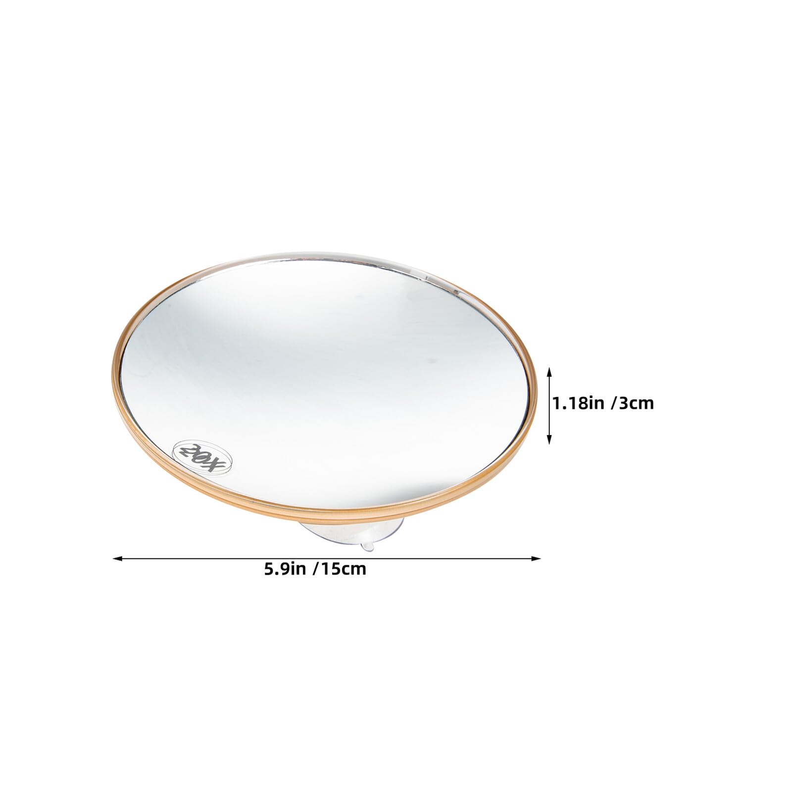 Juego de 2 espejos de maquillaje con ventosa ideal para baño y viajes, perfecto para pellizcar cejas y cuidado detallado