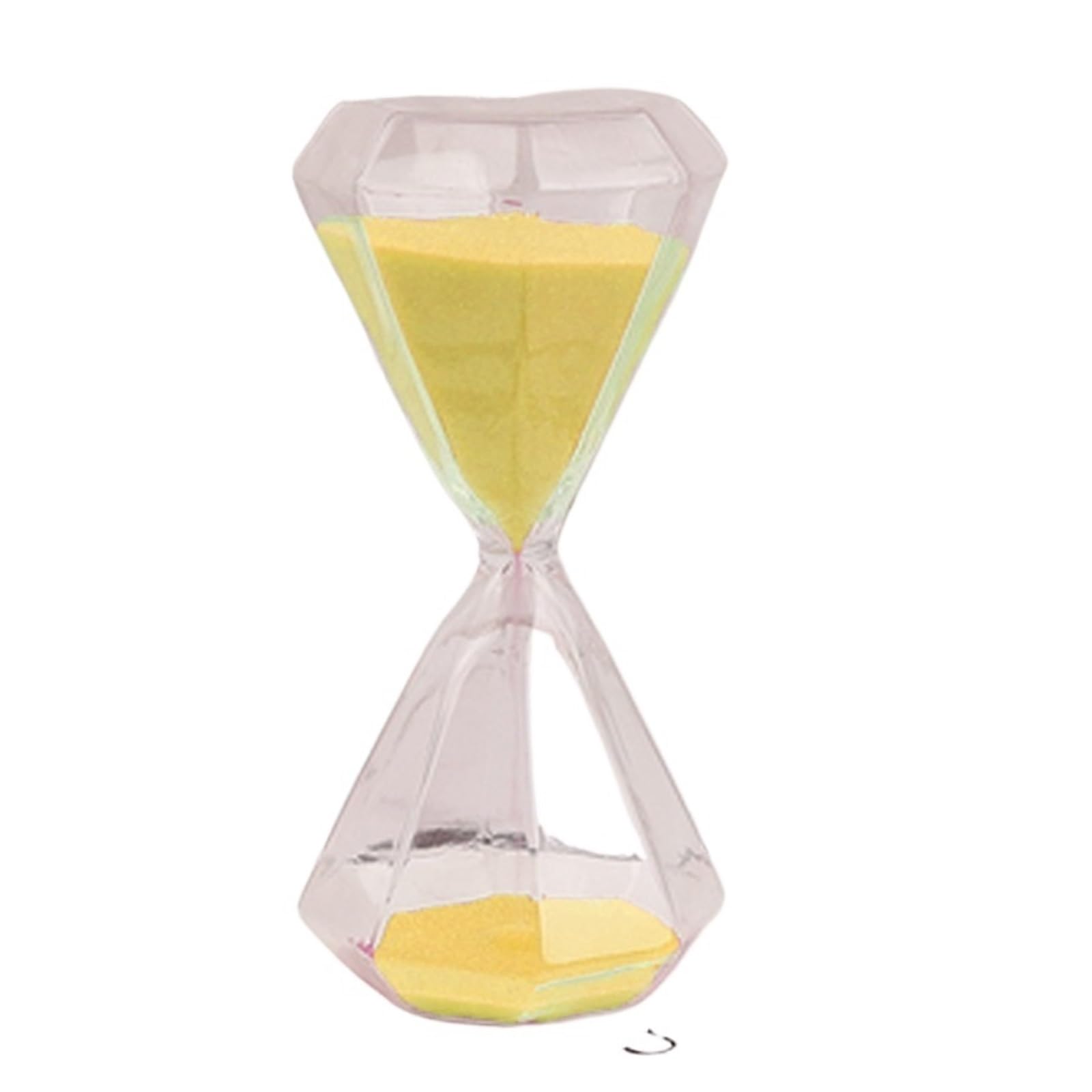 clessidra, decorazione a clessidra, Clessidra in vetro sabbiato Timer in 30 minuti 10x10x20 cm Multicolor(Yellow)