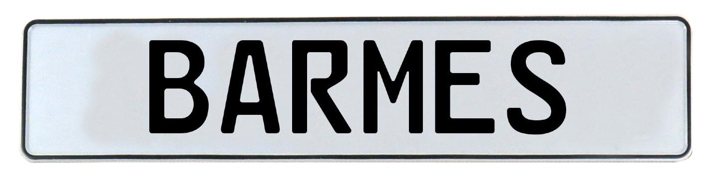 Vintage Parts 586667 Wall Art (Barmes White Stamped Aluminum Street Sign Mancave)