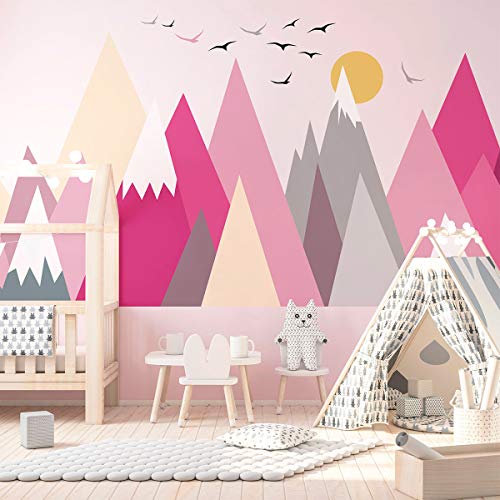 Ambiance Sticker Aufkleber für Kinder, skandinavische Berge, Lucinka, 40 x 60 cm