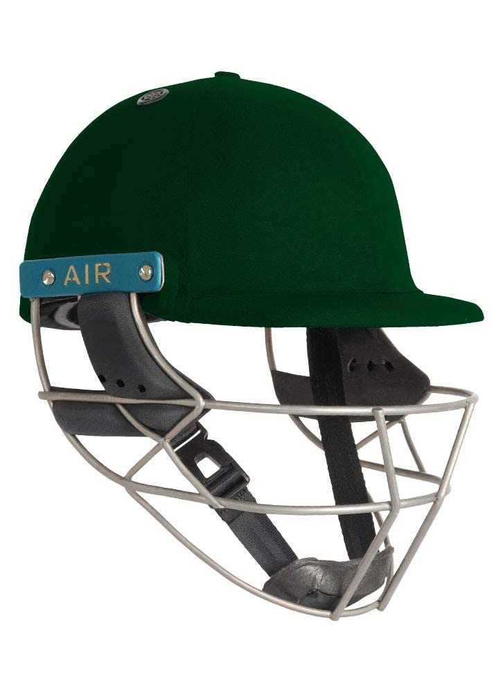 SHREY Master Class AIR 2.0 Titanium Cricket Helmet with MESH Bag,SWOPPA Band,Rear Cushion Pads,Round Inner Cushions,4 Round Velcro Set (XL, Green)