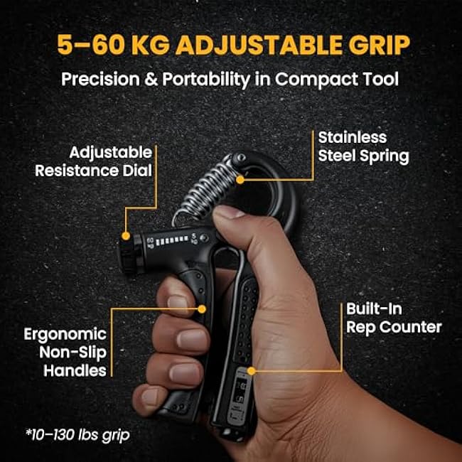 Twister Arm Trainer for Men & Women ¨C 60¨C90 lbs Resistance with Adjustable Hand Grip Strengthener ¨C Upper Body Workout & Fitness Equipment ¨C Includes Travel Bag