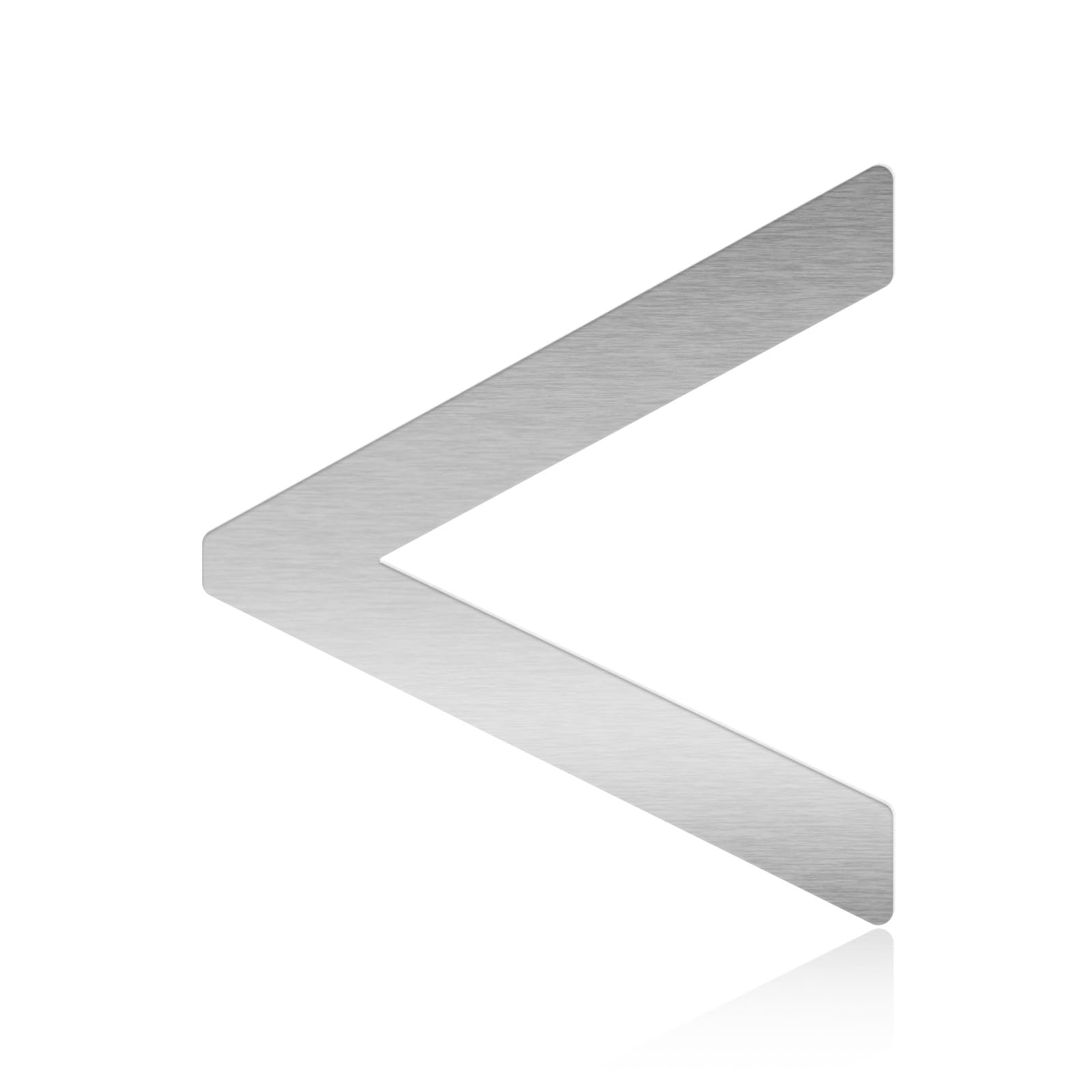 2 Inch Metal Letters, Silver Stainless Steel House Address Mailbox Numbers, Perfect for Home Address Plaques, Door Signs, Office Labels, Custom DIY Crafts Homemade Projects, and Modern Decor(Angle_L)