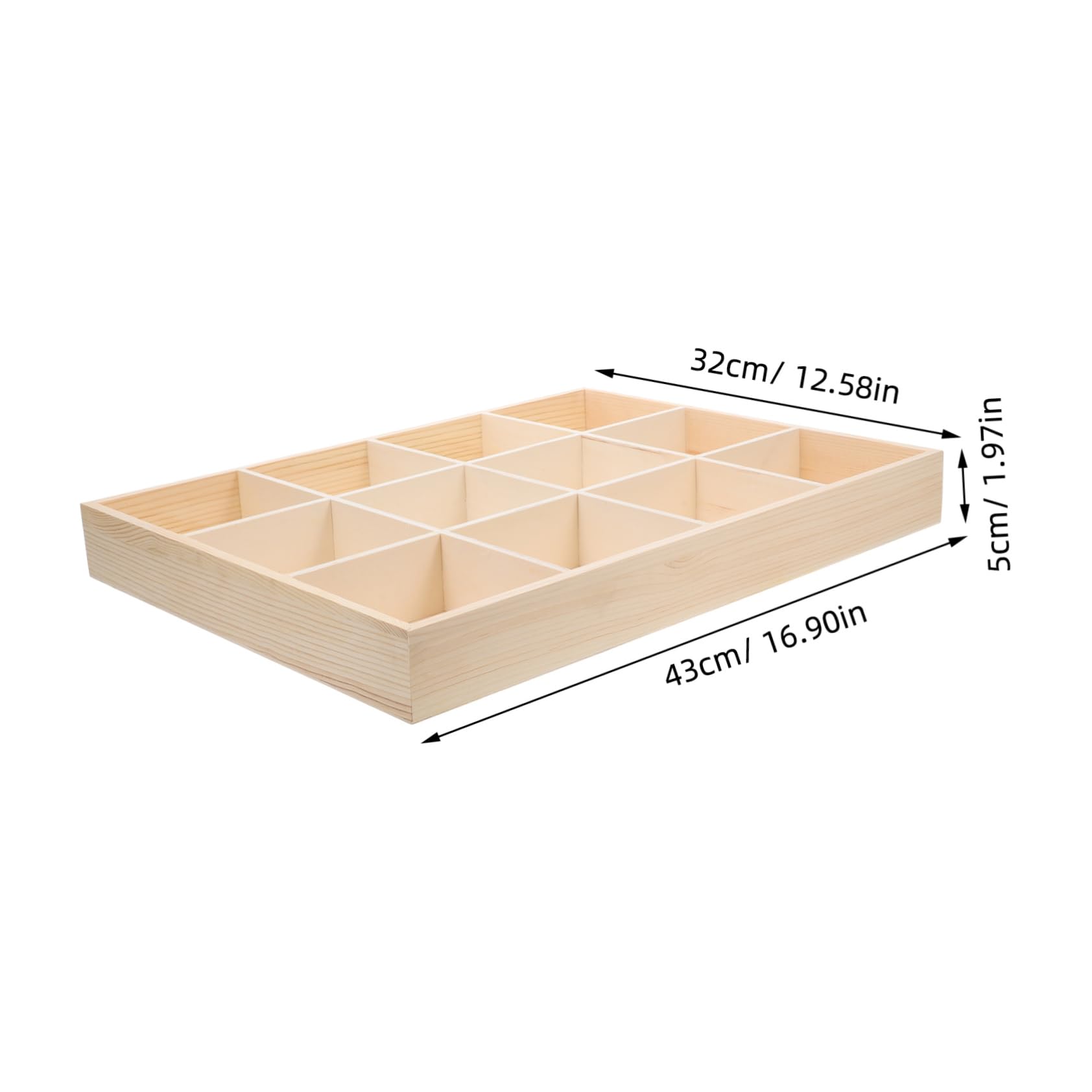 Gadpiparty Organizer Box in Legno per Trucchi e Gioielli, Porta Oggetti da Scrivania Scomparti Multipli, Display Box per Ufficio